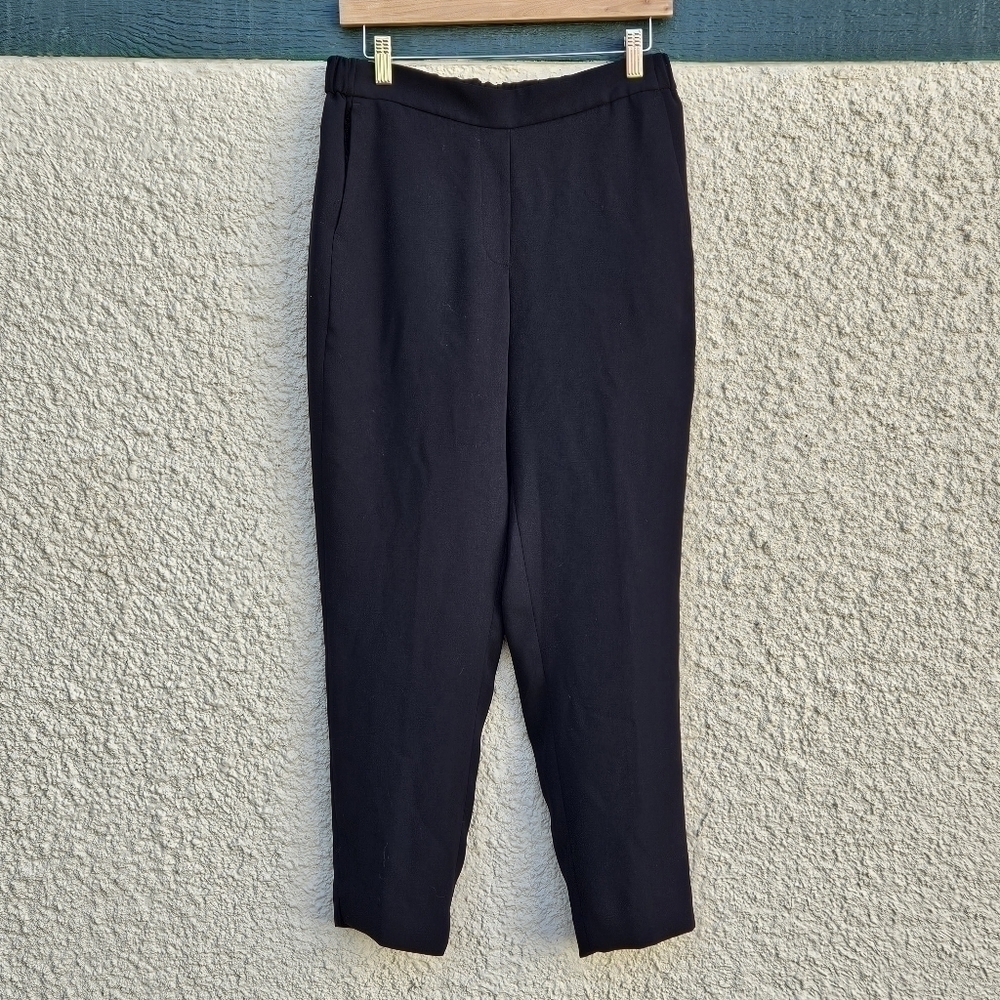J. Crew black drapey pull-on pants size 8 28 in inseam